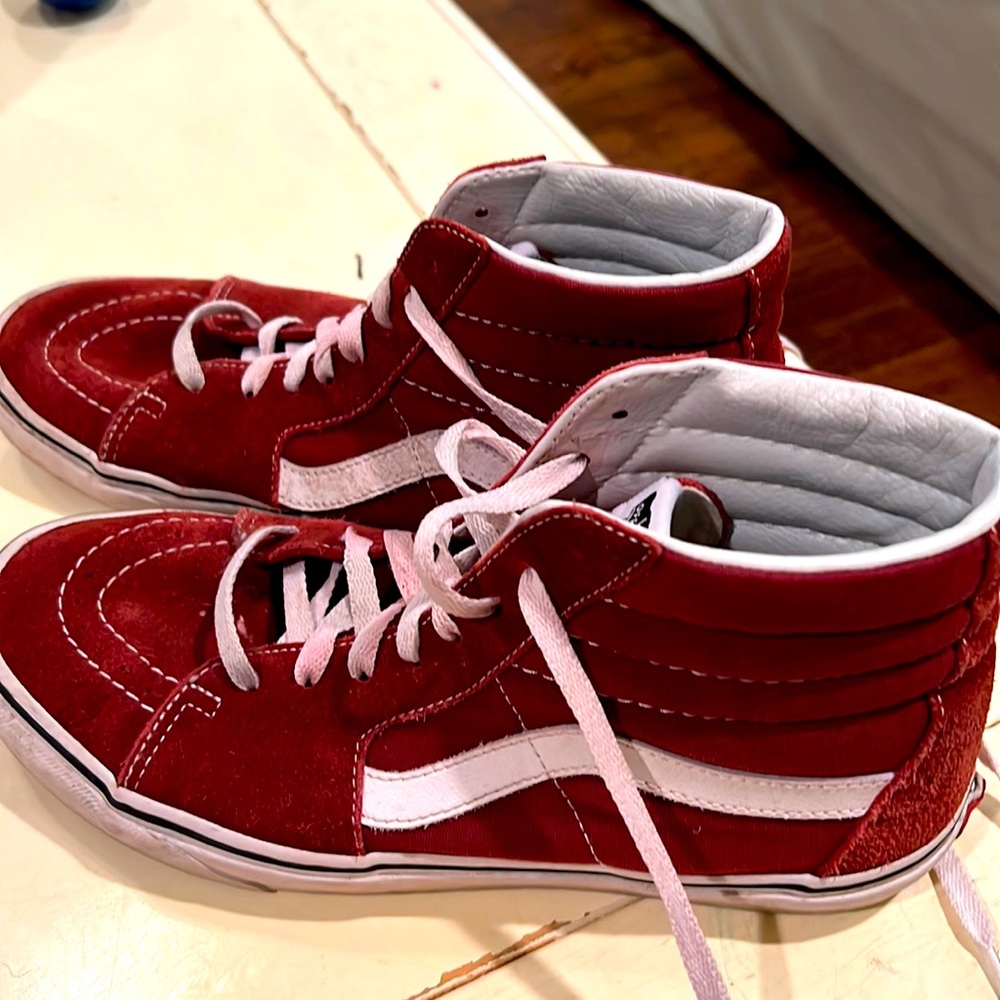 Vans Red Suede High tops